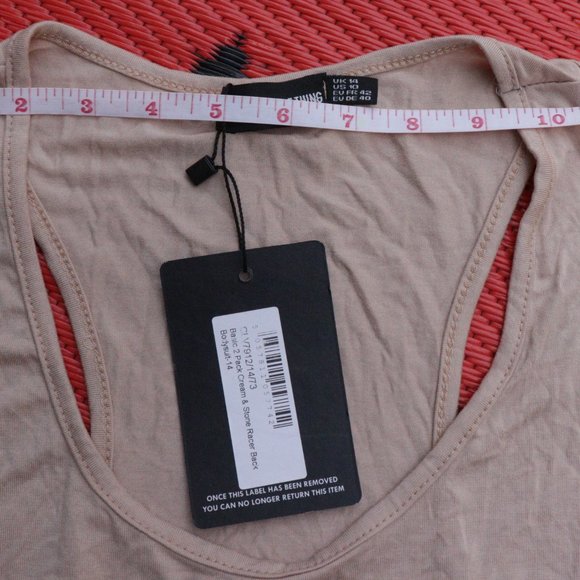 3/$28 SALE PRETTYLITTLETHING BASIC RACER BACK BODYSUIT - Size 10 - Picture 8 of 9